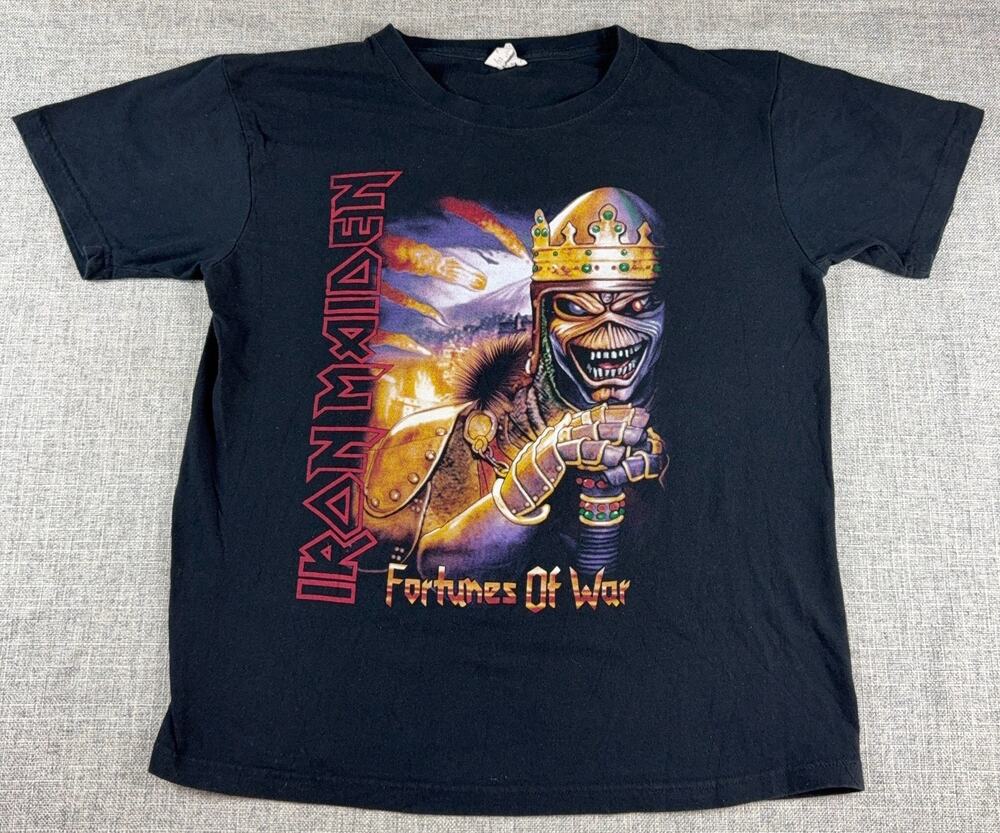 Vintage 90s Iron Maiden Fortunes of War T Shirt Eddie Metal Band Tee Black M